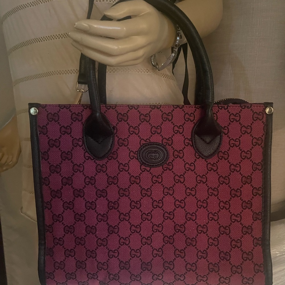Gucci Black and Pink Tote Bag